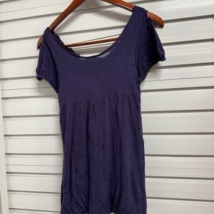 Bordeaux Purple Flutter Sleeve Fitted Blouse